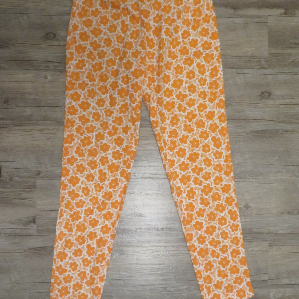 MOSCHINO Printed Straight Pants, White and Orange